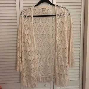 Billabong boho lace shawl/cover up